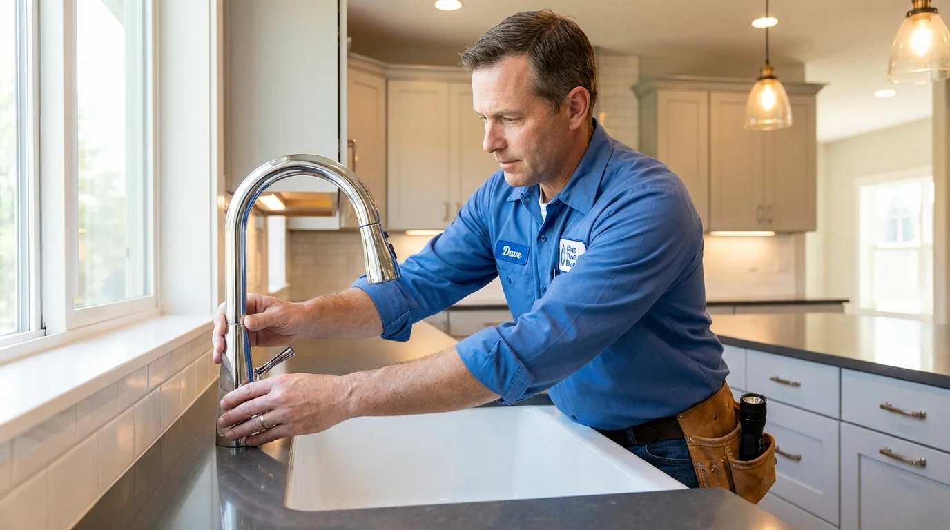Kitchen faucet installation by Johns Plumbing LLC in Bellflower